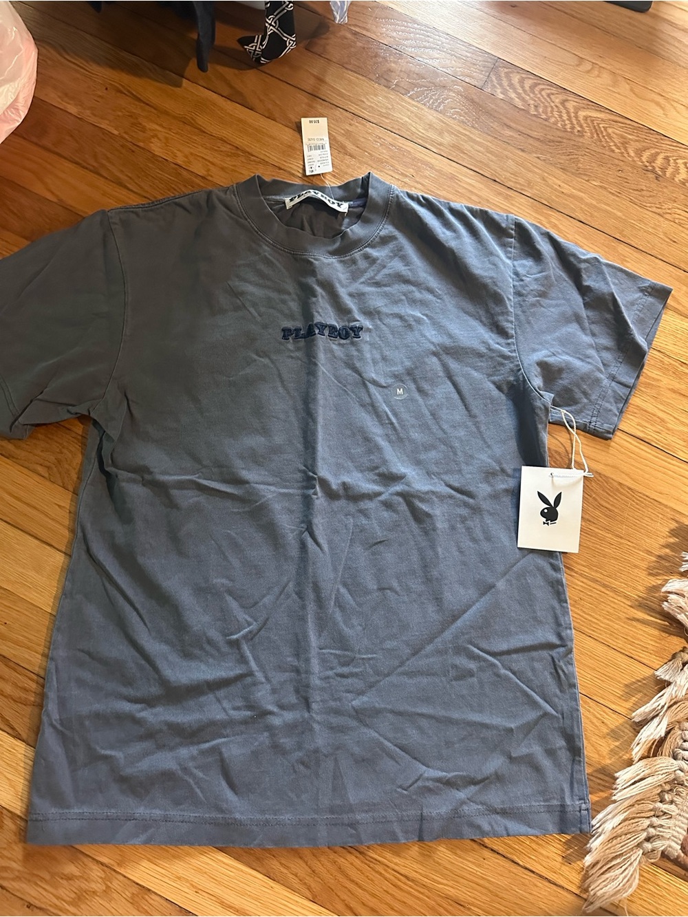 NWT PLAYBOY Men’s Short-Sleeve Crewneck T-Shirt — Slate Blue